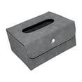 thumbnail image 3 of Estuches de Pañuelos de Cuero PU BLESIY Organizador Plegable Contenedor de Pañuelos Faciales Gris, 3 of 6