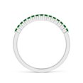 thumbnail image 2 of Angara Rings - Natural Square Shape Emerald Semi Eternity Wedding Ring in 14K White Gold for Women (Size-1.5mm) | May Birthstone Jewelry, Birthday, Anniversary, Jewelry Gift for Women, 2 of 11