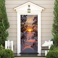 thumbnail image 1 of BKER 90x200cm Winter Snow View Door Frame Snow View Background Door Frame Christmas Party Curtain Background Cloth Porch Decoration For Winter Party Decoration, 1 of 4
