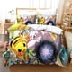 thumbnail image 1 of Juego de ropa de cama de Pokémon para niños, estampado 3D, figura de Anime, Pikachu, decoración familiar periférica, funda textil cálida para el hogar, juego de ropa de cama, 1 of 4