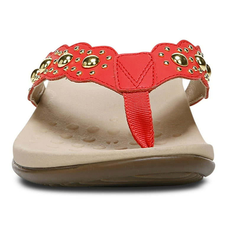 Red vionic deals sandals
