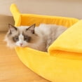 thumbnail image 3 of Funny Banana Cat Bed House Cute Cozy Cat Mat Beds Warm Durable Portable Pet Basket Kennel Dog Cushion Cat Supplies Multicolor ShopWise Round, 3 of 12
