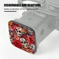 thumbnail image 3 of Hitch Cover Fits For 2-Inch Hitch,Pattern With Day Of The Dead Skulls And Rosesrubber Trailer Hitch Cover Tube Plug Insert,Car Exterior Accessories, Receiver Tube Hitch Plug, 3 of 6