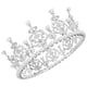 thumbnail image 4 of 1 corona barroca redonda con diamantes de imitación grandes hechos a mano para fiesta de boda, 4 of 8