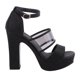 thumbnail image 2 of 674-36 Sandalia Dama Mujer Negro Tacón 10 cm Cklass 674-36, 2 of 2