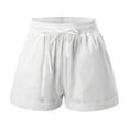 thumbnail image 6 of Sngxgn Women's Blend Pockets, Lightweight Shorts(White,XL), 6 of 8