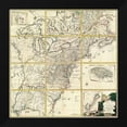 thumbnail image 2 of Antonio Zatta 20x20 Black Modern Wood Framed Wall Art Titled - ComVintageite: Colonie Unite dell America Settentrle, 1778, 2 of 6