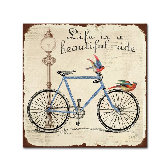 Trademark Fine Art Jean Plout Bike 3 Canvas Wall Art - 14x14