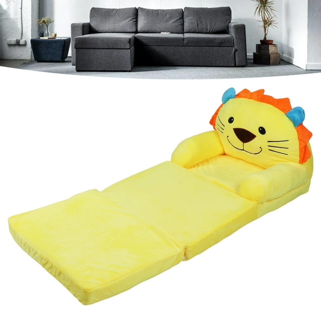 Kids Sofa, Wide Handle Cartoon Soft Breathable Mini Couch Stable Backrest for Relaxing