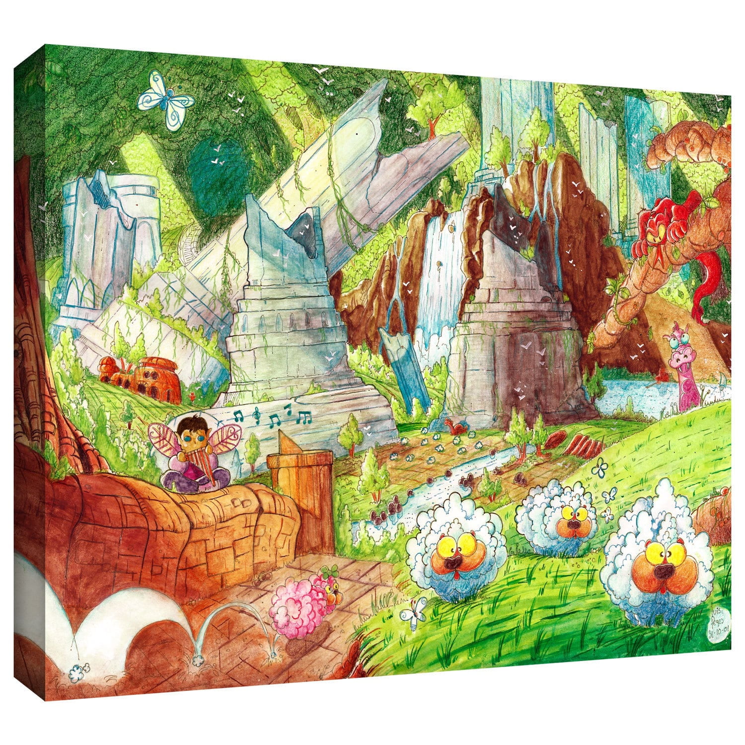 Luis Peres "Sheep Forest" Gallery-Wrapped Canvas