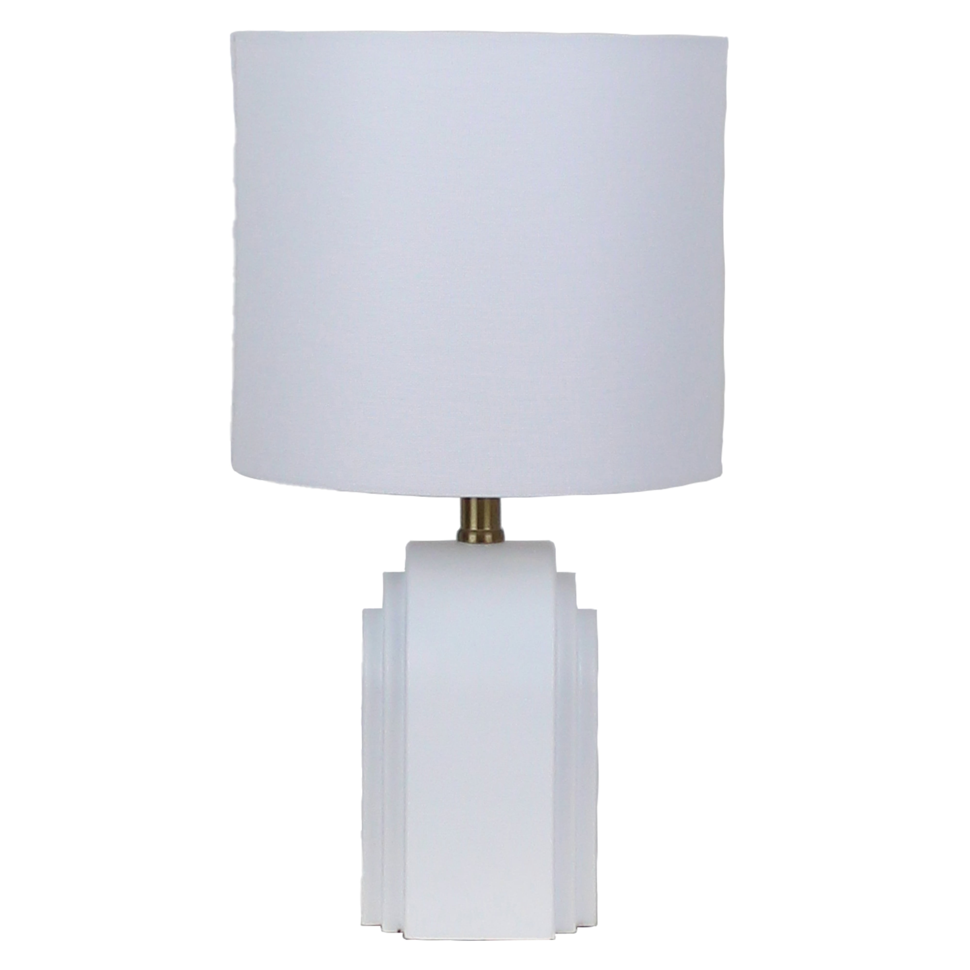 Mainstays Matte White Resin Arch Table Lamp, 16 inches high with