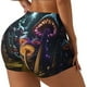 thumbnail image 1 of Fotbe Purple Glowing Mushroom Shorts Sin Costuras – Shorts Deportivos de Cintura Alta para Mujer, Elásticos para Gimnasio, Yoga, Running o Ciclismo-Medium, 1 of 8