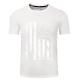 thumbnail image 2 of Gephdiin Graphic Tees Mens T-Shirts Men T Shirt Independence Day 3D Digital Printing Casual Basic Tee Tops Graphic Tees Men Mens Shirts Polyester White 4Xl, 2 of 3