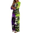 thumbnail image 4 of Two Piece Sets For Women Halloween 3/4 Sleeve Print Fall Outfits Casual Crew Neck Shirts And Pants Lounge Sets Halloween Vacation Travel Outfits, 4 of 5