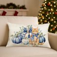 thumbnail image 1 of Halloween Thanksgiving Pumpkin Floral Pillow Cover Polyester Cushion Case Home Decor Sofa Bedroom Living Room Seasonal Holiday Decorative Throw Pillow, 1 of 6