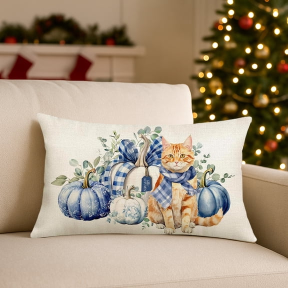 30x50cm Pumpkin Patterns Pillow Cover Living Room Sofa Cushion Cover Thanksgiving Halloween Home Decoration by OVFUIZ