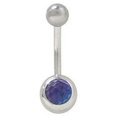 thumbnail image 1 of Disco Ball Belly Button Ring Surgical Steel 14G, 1 of 7