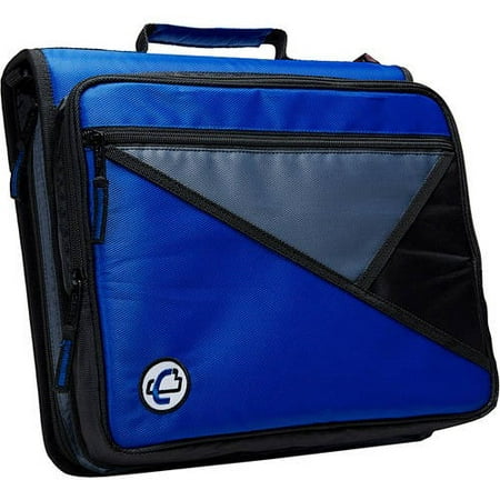 Case-It Universal 2-Inch Zipper Binder, Holds 13 Inch Laptop, Blue,