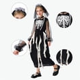 thumbnail image 5 of LIIPEE Girls Halloween Costumes Kids Witch Bride Skeleton Party Fancy Dress Up Clothes 2 Piece,6-8 Years, 5 of 9