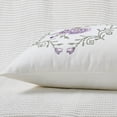 thumbnail image 7 of Home Soft Things Embroidery Canvas Throw Pillow Cover Pillow Case 2 Piece Set - Rose - Lilac - 14" x 26" LUMBAR, 7 of 7