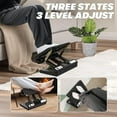 thumbnail image 3 of Foot Rest Under Desk, Office Desk Accessories,Height Adjustable Footrest with Massage Roller and Soft Pad, Foldable Ergonomic Foot Rest for Car, Underdesk, Home, Train(Grey), 3 of 11