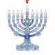 thumbnail image 1 of Ireezec Hanukkah Ornament with Star of Snowflake Design - Blue Enamel Metal Hanging Decor for Car Mirror Holiday Tree Window Display Jewish Festival of Lights Gift, 1 of 8