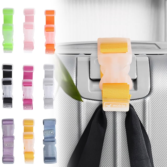 Hebilla Paquete de 2 correas de equipaje con hebillas, para colgar en viajes, 30 x 2,5 cm, accesorios organizadores Yulucky