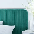 thumbnail image 3 of Modway Lit Plateforme en Velours Performance à Canaux Capitonnés, Grand, Turquoise, 3 of 9