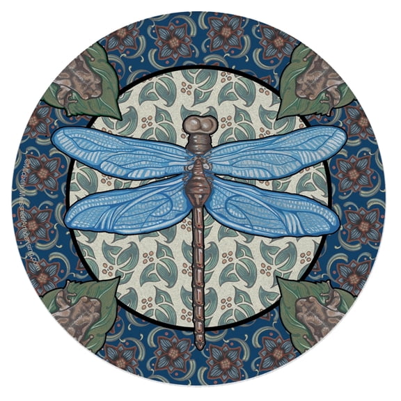 Thirstystone Apple Dragonfly Round Natural Sandstone Coaster 4-Pack