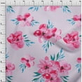 thumbnail image 3 of oneOone Cotton Poplin Fabric Watercolor Leaves & Flower Floral Print Sewing Fabric BTY 56 Inch Wide, 3 of 4