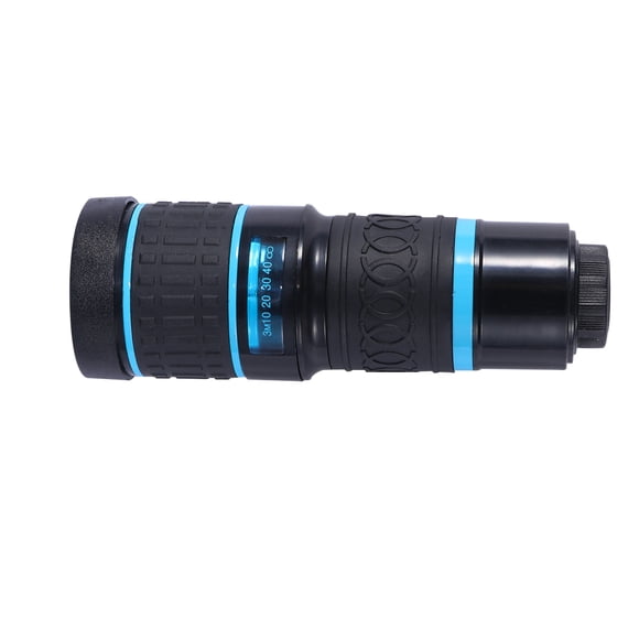 VERDANVERSE 2Pcs Telephoto Phone Lens Small Telescope for Adults with 18x Zoom and Adjustable Focal Length Black Blue