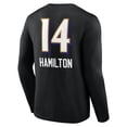 thumbnail image 3 of Men's Kyle Hamilton Black Baltimore Ravens Team Wordmark Player Name & Number Long Sleeve T-Shirt, 3 of 3