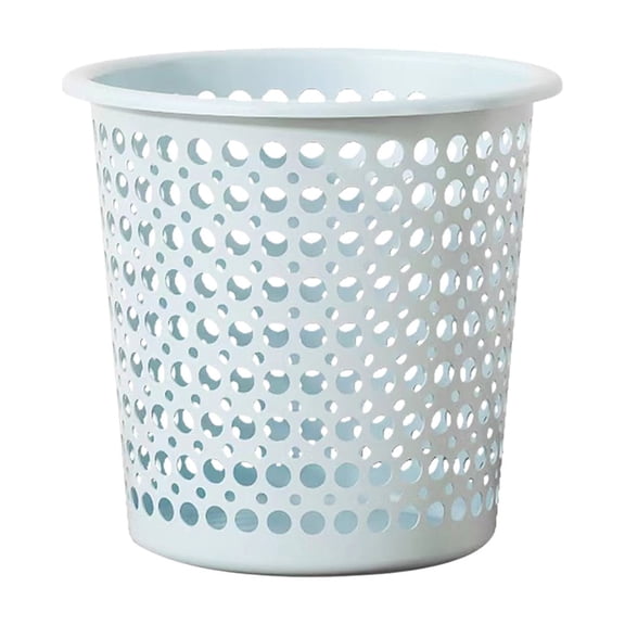 8.6in Plastic Trash Can, Perforated Waste Bin with Breathable Holes, Stylish Home Office Garbage Container