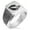 Silver, variant on Stainless Steel Skull & Crossbones Kiss of Death Needle Stripe Pattern Biker Style Polished Ring