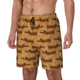 thumbnail image 2 of Balery Dachshund Dog Puppy Mens Swim Trunks Swim Shorts for Men Quick Dry Inseam Beach Shorts with Compression Liner Pocket-X-Large, 2 of 9