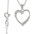 Brilliance Fine Jewelry Simulated Diamond Sterling Silver Heart Pendant