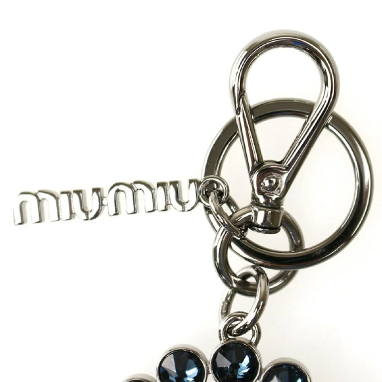 Silver Oval with Crystal Keychain