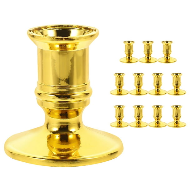 12 piezas de base para velas de cena, soporte para velas de mesa, candelabro decorativo para bodas.