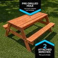 thumbnail image 6 of Sportspower Wooden Picnic Table with Sand Play and Water Play and Umbrella Hole (No Umbrella), 6 of 15