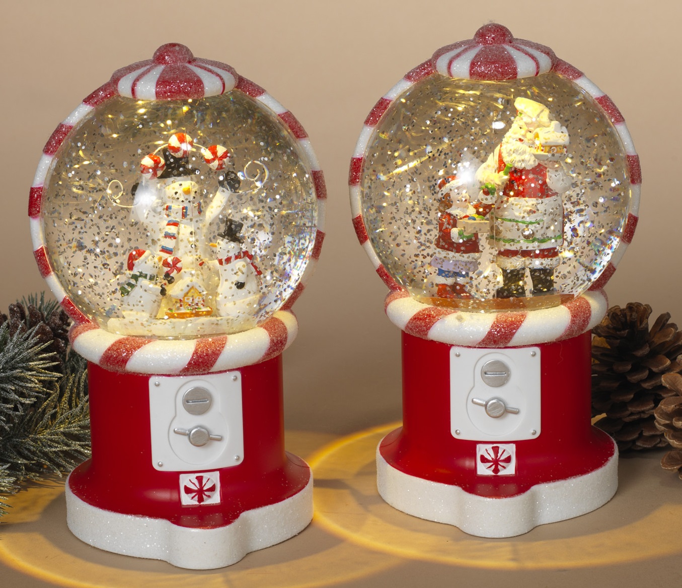 Gerson Beleuchtete Weihnachtskrippe Als Schneekugel – 26 Cm Mit Durchgehendem Glitzerwirbel – Festliche Dekoration