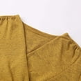thumbnail image 6 of felwors Women Long Sleeve Tunic Tops for Leggings V Neck Button Loose T Shirts 2025 Fall Casual Blouse Sweatshirt Yellow, M, 6 of 8