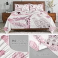 thumbnail image 5 of Bed Fitted Sheet Set with 14" Deep Pocket, Paris Eiffel Tower Love Flat Sheet Set for Kids and Adults, Romantic  Bedding Set with 2 Pillowcases for Bedroom Decor, 5 of 5