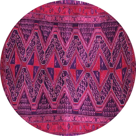 Ahgly Company Indoor Round Persian Pink Traditional Area Rugs, 8' Round