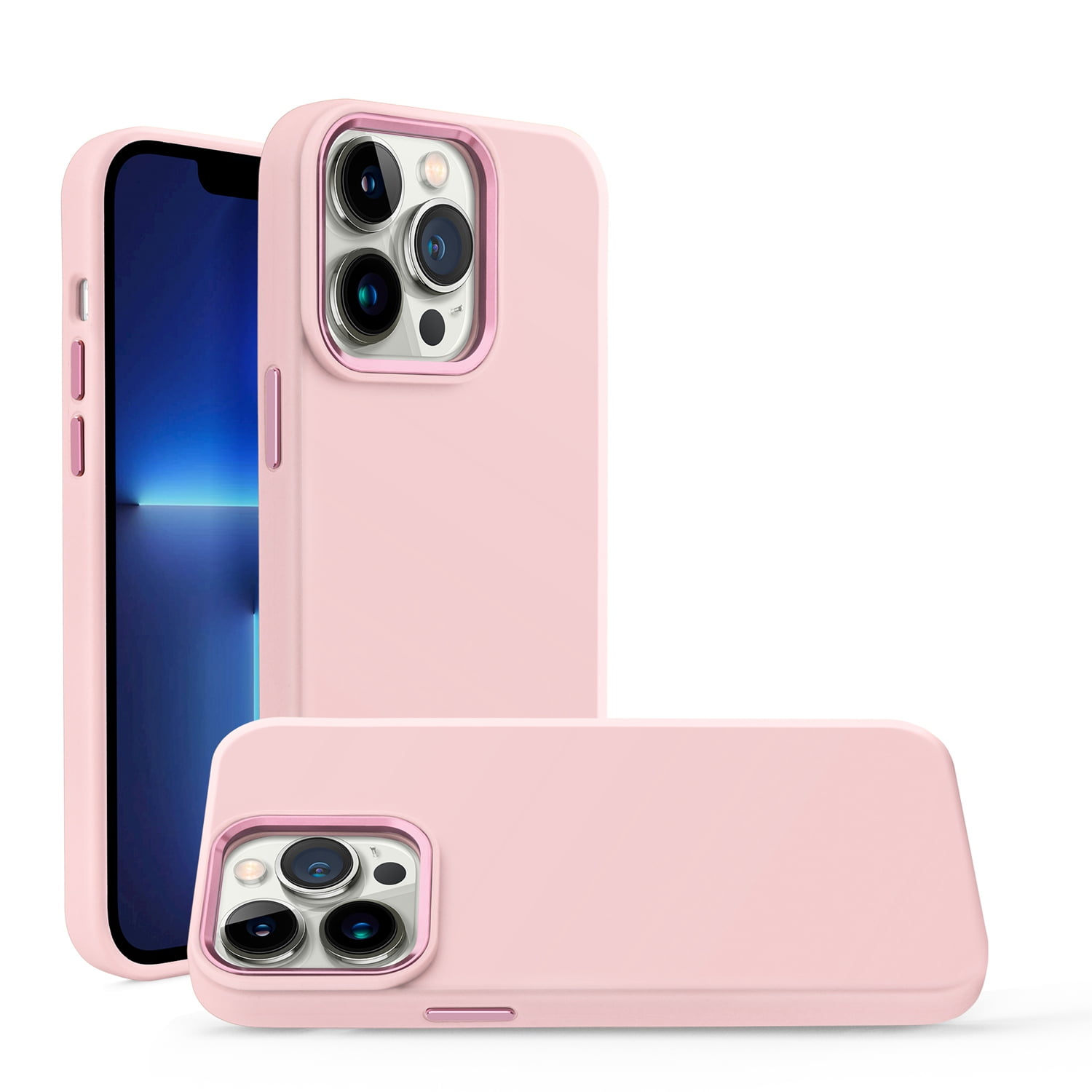 Apple - iPhone12/12Proケース☆ (LightGray x Pink) For Apple iPhone 12 /12 Pro (6.1
