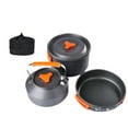 thumbnail image 3 of Juego de cocina para acampar Kusrkot 3 sartenes tetera hervidor para barbacoa senderismo, 3 of 8