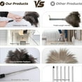thumbnail image 6 of Ostrich Feather Duster Extendable Feather Duster Fluffy Long Handle Feather Duster Telescopic Cleaning Tool for Cleaning Ceiling Fan Pendant Lamp Walls Blinds High-Altitude Cleaning,1PC,Topboutique, 6 of 7