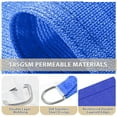 thumbnail image 3 of Jane Stone 6'X10' Rectangle Curved Edge Sun Sail,185 GSM HDPE 95% UV Block Breathable Canopy for Patio Garden Backyard,Blue, 3 of 7
