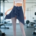 thumbnail image 4 of Women's Two Way Convertible Yoga Skirt, Wrap Around Waist Skirt or Neck Poncho, Lightweight Sports Cover Up Skirt for Beach, Yoga and Daily Sun Protection Navy A, 4 of 7