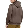 thumbnail image 6 of OGLCCG Men's Sherpa Lined Hoodie Jacket Winter Warm Midweight Zip Up Hooded Sweatshirt Jackets with Pockets Casual Thick Fleece Coats,XXXL,Coffee, 6 of 7