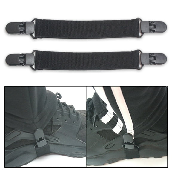 SPRING PARK 2Pcs Elastic Motorcycle Bike Stirrup Boot Clips Boot Straps Pant Clips Stirrups Leg Straps
